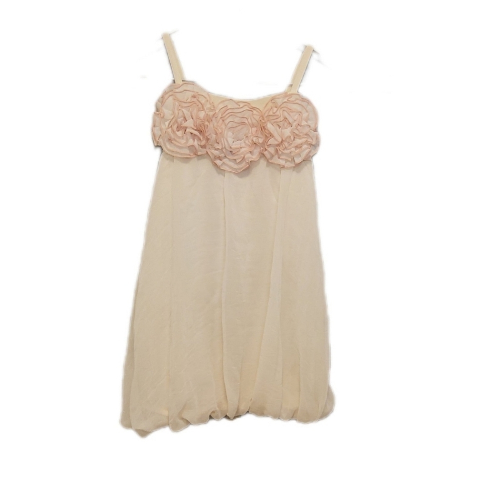 Girls. Flower embellished dress. Size: 7